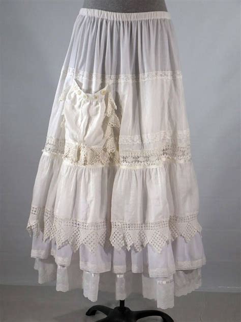 victorian skirt white